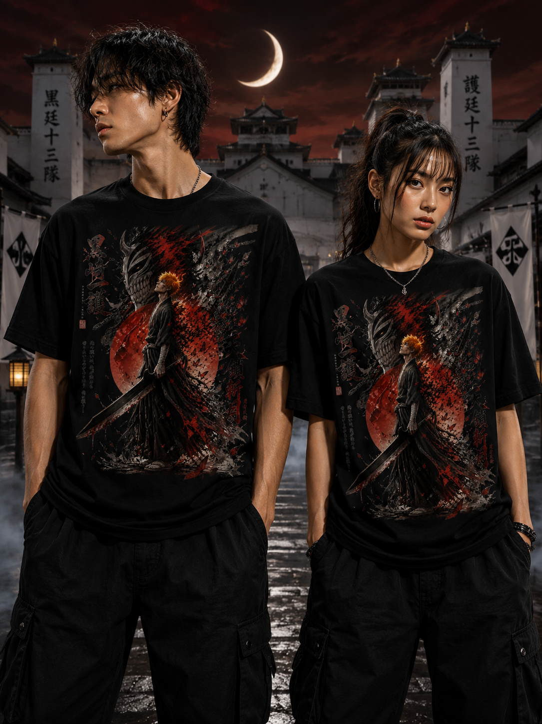 Bankai Unleashed: Ichigo Tensa Zangetsu Premium Unisex Classic Crew T-Shirt