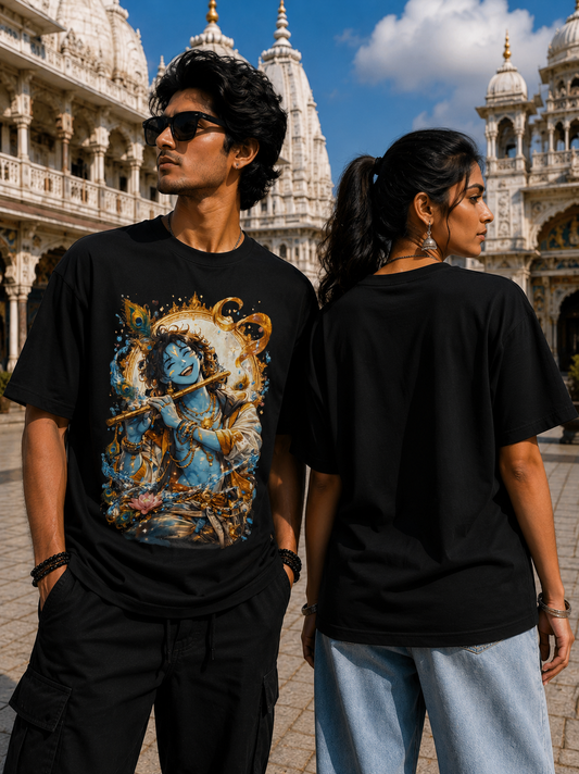 Eternal Bliss Krishna Modern Lord Krishna Classic Crew T-Shirt