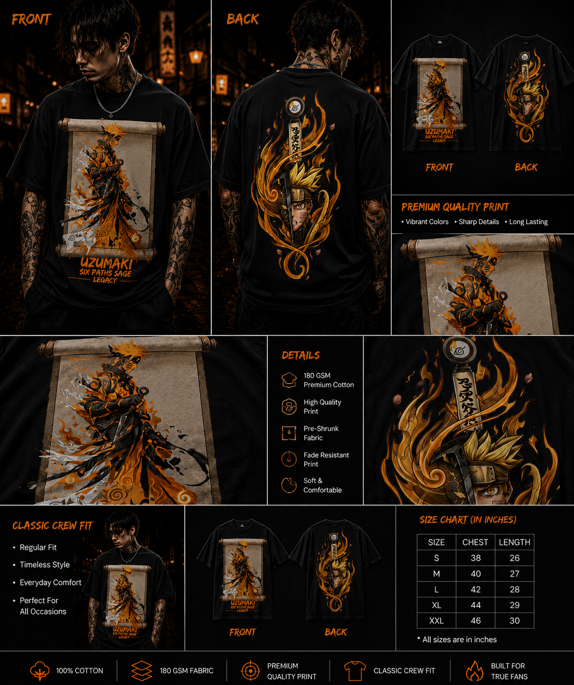 Naruto Graphic Tee | Ninja Way Fan T-Shirt — TEES of CHAOS