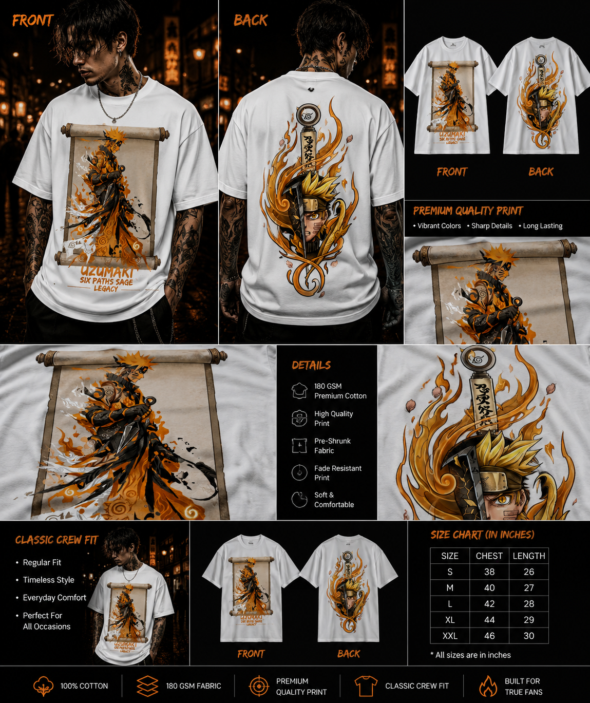 Naruto Graphic Tee | Ninja Way Fan T-Shirt — TEES of CHAOS