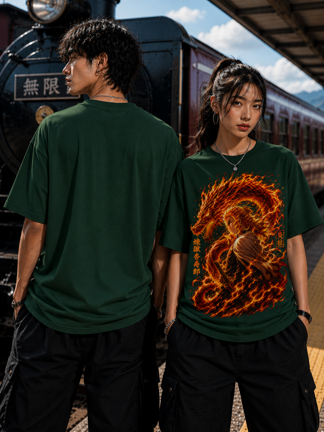 Flame Dragon Hashira – Rengoku Fire Aura Unisex Classic Crew T-Shirt