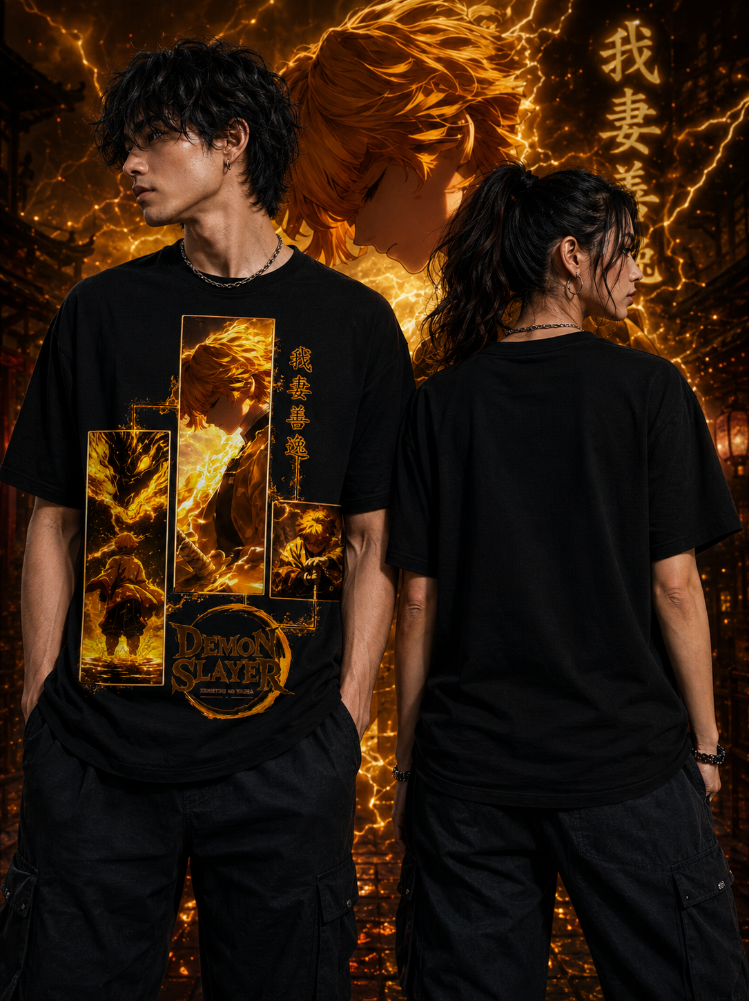 Thunder Breathing: Zenitsu Demon Slayer Premium Streetwear Unisex Classic Crew T-Shirt